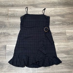 American Eagle Black Wrap Dress with Buckle, Size XL
